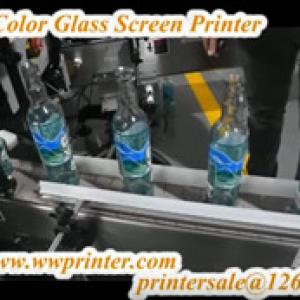 5 color glass beer bottle silk screen printing machine